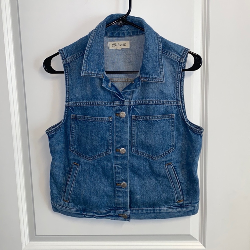 Madewell Medium Wash Denim Vest